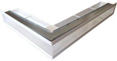 Ventlab - ventilačný otvor rohový ľavý 700x500x100 mm - biely