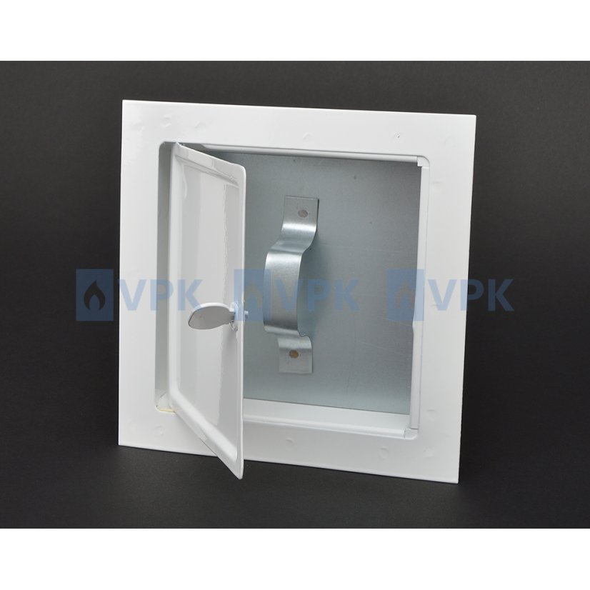 Komínové dvierka 140x140 mm - biele (malé)