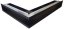 Ventlab - ventilačný otvor rohový ľavý 700x500x100 mm - čierny