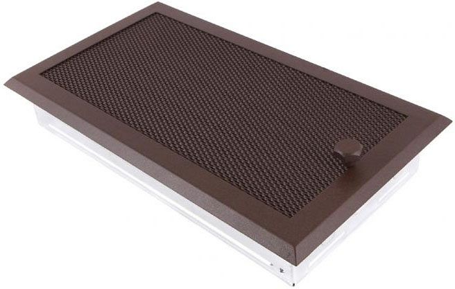 Ventilačná mriežka 16x32 cm so žalúziou - hnedý brokát