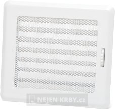 Ventilačná mriežka 175x195 mm so žalúziou - biela