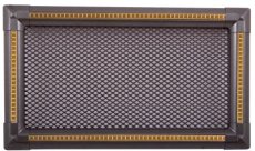 Ventilačná mriežka Exclusive 16x32 cm so žalúziou - grafit / mosadz patina
