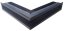 Ventlab - ventilačný otvor rohový 500x500x100 mm - čierny
