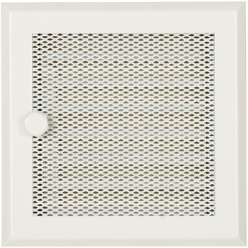 Ventilační mřížka 16x16 cm s žaluzií - bílá