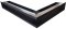 Ventlab - ventilačný otvor rohový pravý 500x700x100 mm - čierny