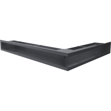 Ventilační otvor LUFT rohový levý 766x547x90 mm - grafit