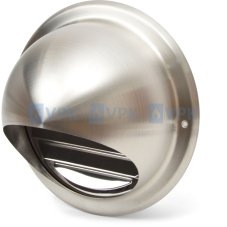 Zaústenie - sacia mriežka na fasádu guľová, nehrdzavejúca oceľ - ø150 mm
