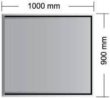 Podkladové sklo pod kamna - BERLIN 6 mm (1000 x 900 mm) Podkladové sklo pod kamna - BERLIN 6 mm (1000 x 900 mm)