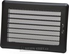 Krbová mřížka 175 x 245 mm s žaluzií (černá)