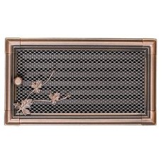 Ventilačná mriežka Retro 16x32 cm so žalúziou - meď patina