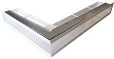 Ventlab - ventilačný otvor rohový ľavý 700x500x100 mm - biely