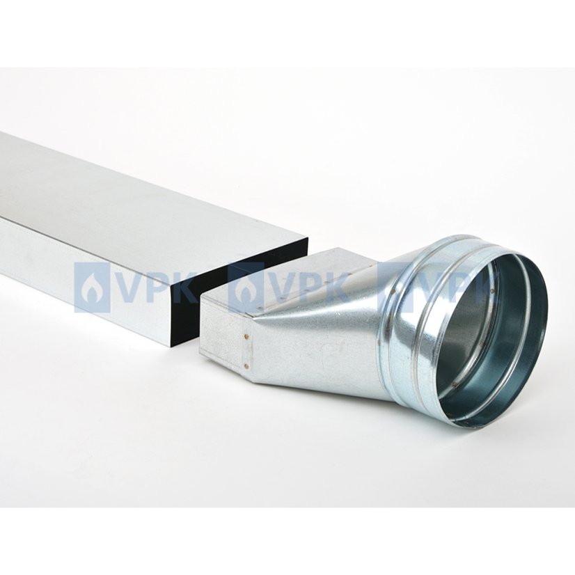 Redukcia na potrubie ø125 mm asymetrická (150x50 mm)