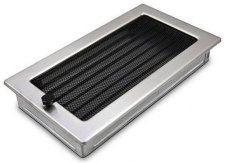 Ventilační mřížka Standard 17x30 cm s žaluzií - nerezová matná