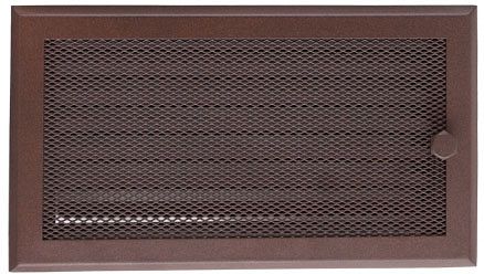 Ventilačná mriežka 16x32 cm so žalúziou - hnedý brokát