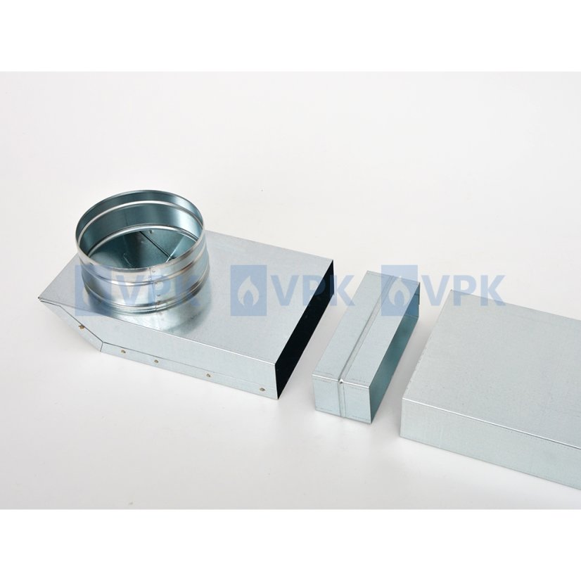 Redukce 90° na potrubí ø125 mm (150x50 mm)
