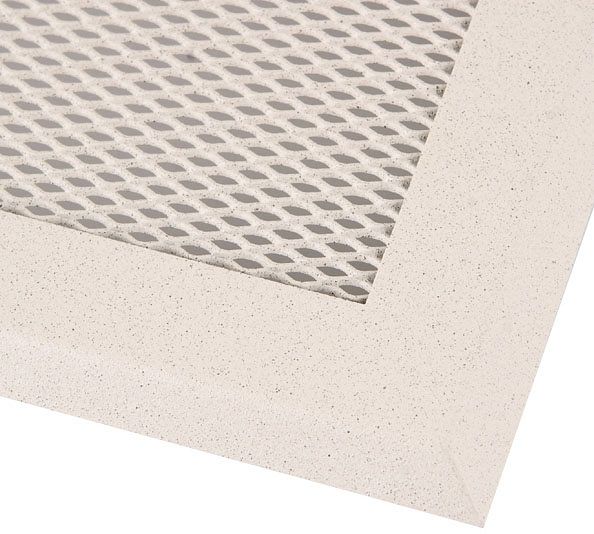 Ventilační mřížka 16x32 cm s žaluzií - krémový brokát